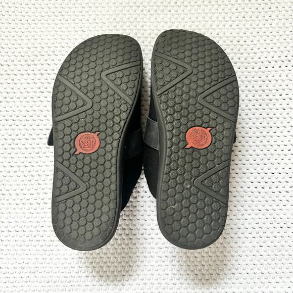 Born Comfort Black Lia Slip On Wool Open Back Clogs Buckle Strap Women 8-8.5 - Picture 6 of 7